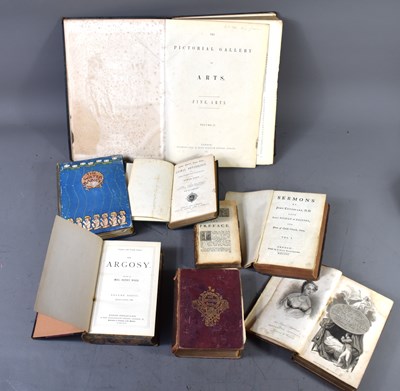 Lot 384 - A group of antique books to include The...