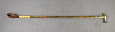 Lot 293 - A hunt masters riding crop, with wire wrapped...
