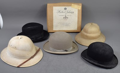 Lot 331 - A group of antique hats to include a Wolsley...
