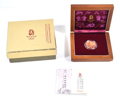Lot 11 - A Beijing 2008 Olympics 24ct gold...
