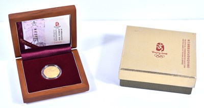 Lot 12 - A Beijing 2008 Olympics 24ct gold...