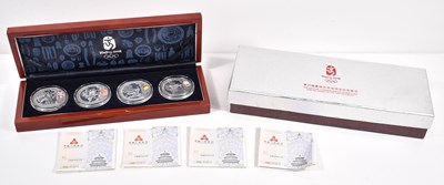 Lot 50 - A 2008 Beijing Olympic Games .999 silver four...