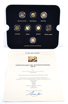 Lot 18 - A set of eight 24ct gold 1/10oz gold coins,...
