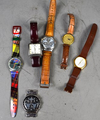 Lot 103 - A group of wristwatches to include a Swatch...