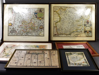Lot 434 - A group of vintage maps to include a John...