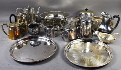 Lot 130 - A group of silver plate to include tea and...
