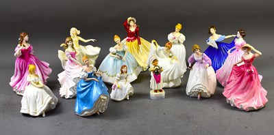 Lot 240 - A group of Royal Doulton porcelain ladies to...