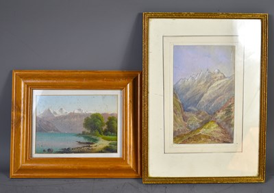 Lot 407 - Two mountainous landscapes, one depicting The...