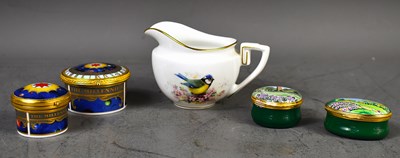 Lot 174 - A handpainted enamel trinket box made by...