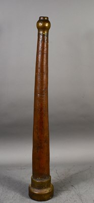 Lot 518 - An antique American bronze fire hose nozzle,...