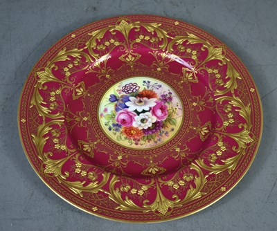 Lot 238 - A Royal Worcester cabinet plated decorated...