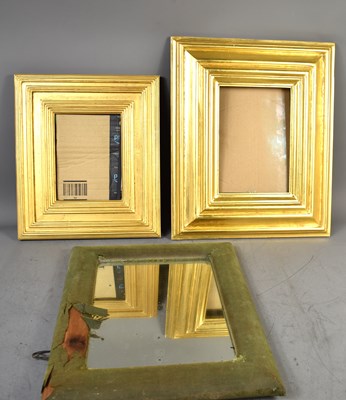 Lot 422 - Two giltwood picture frames together with a...