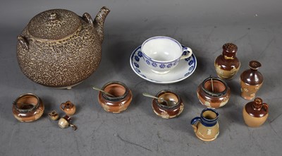 Lot 190 - A group of Royal Doulton treacle glazed...