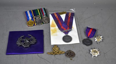 Lot 285 - A group of medals awarded to Sgt I J Thorley,...