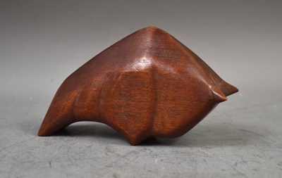 Lot 365 - A 1960s Danish Teak model of a bull in a...