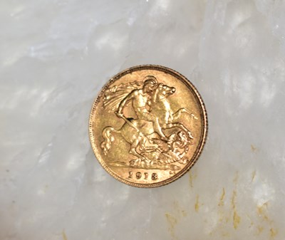Lot 216 - A George V gold half sovereign dated 1913.