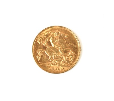 Lot 217 - A George V gold half sovereign, dated 1912.