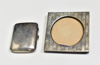 Lot 119 - A silver cigarette case, Birmingham 1919,...