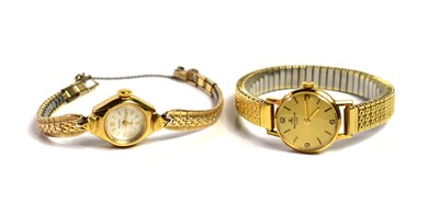 Lot 102 - A Jaeger LeCoultre "Club" ladies wristwatch...