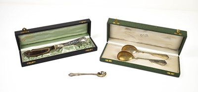 Lot 313 - A pair of 800 silver spoons in the original...