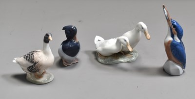Lot 211 - A group of Royal Copenhagen porcelain animal...
