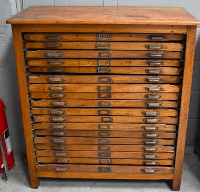 Lot 562 - An early 20th century printers cabinet...