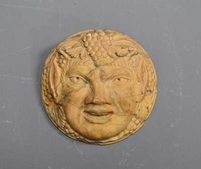 Lot 145 - A 19th century carved marble roundel of...