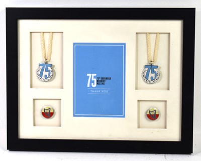 Lot 348 - Framed collection of the 75th Goodwood Members'...