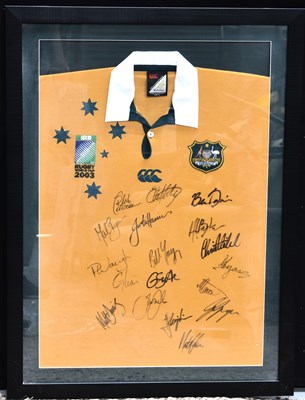 Lot 265 - A framed Australia's National Rugby Team, The...