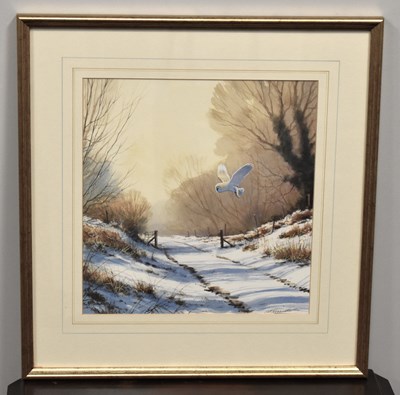 Lot 479 - Simon Trinder (British, b. 1958): Barn owl in...