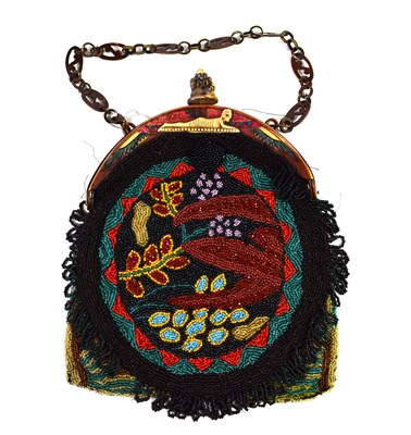Lot 341 - An Art Deco Egyptian Revival style beaded...