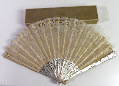 Lot 340 - A 19th century Brussels mixed lace and mother...