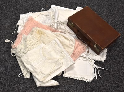 Lot 343 - A large group of linen cloths along with a...