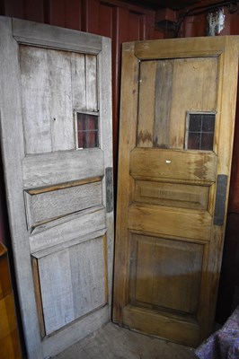 Lot 541 - Two early 20th century oak interior doors with...