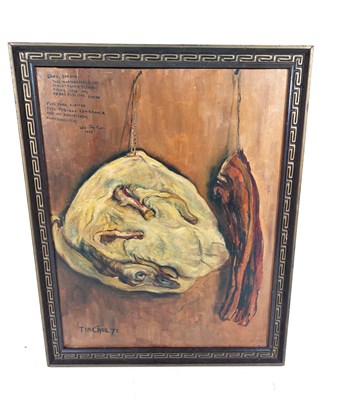 Lot 455 - Tim Chee (20th century): Still life, animal...