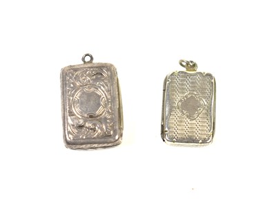 Lot 349 - Two Victorian silver vinaigrettes of...