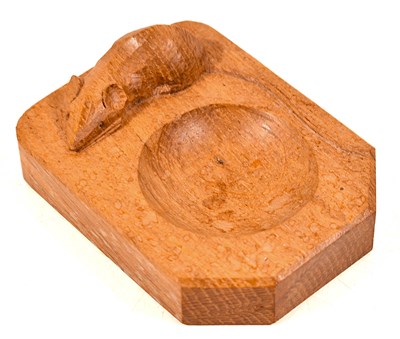 Lot 176 - A Robert "Mouseman" Thompson oak pin tray,...