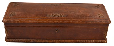 Lot 179 - A 19th century French glove box with gilt...