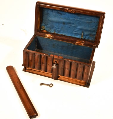 Lot 152 - A 19th century Sorrento olive wood puzzle box,...