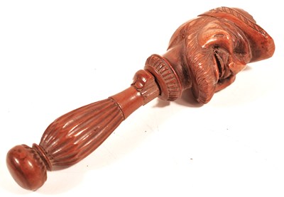Lot 171 - A 19th century carved treen nutcracker in the...