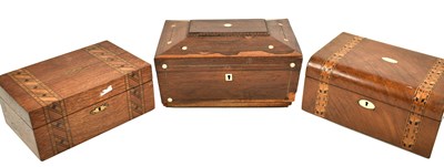 Lot 153 - A group of three 19th century work and sewing...