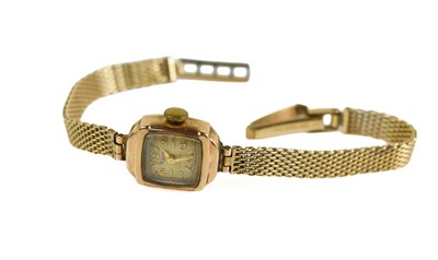 Lot 276 - A 9ct gold Rone ladies cocktail watch, Arabic...