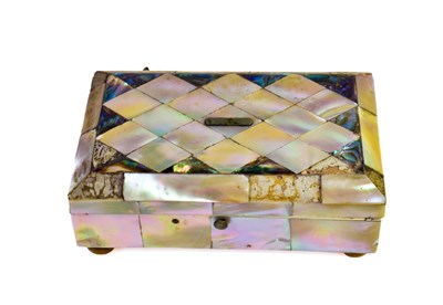 Lot 89 - A 19th century mother of pearl trinket box,...
