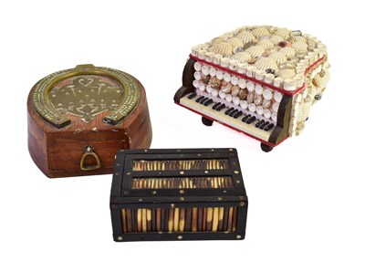 Lot 156 - A vintage wooden and brass cribbage board box...