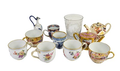 Lot 245 - A selection of 19th century porcelain, to...