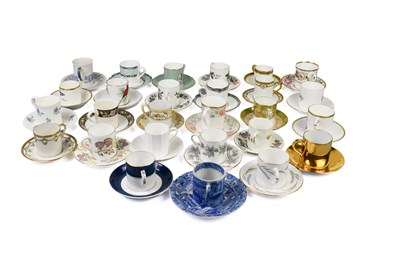 Lot 230 - A selection of porcelain coffee cans, of...