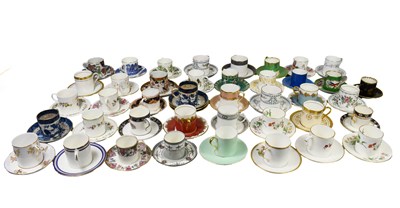 Lot 231 - A selection of porcelain coffee cans, of...