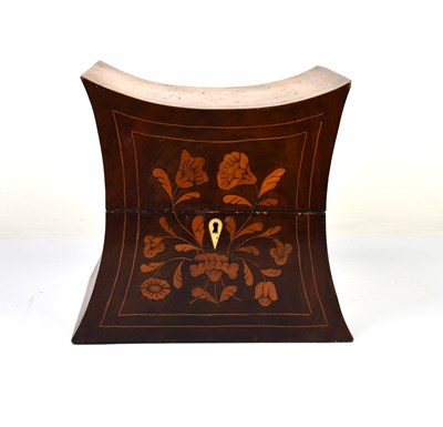 Lot 336 - A 19th century rosewood marquetry inlaid...
