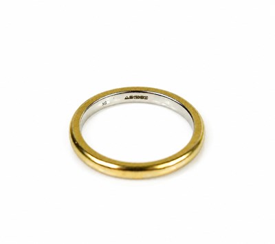 Lot 115 - An 18ct white gold wedding band, size I, 2.5g.