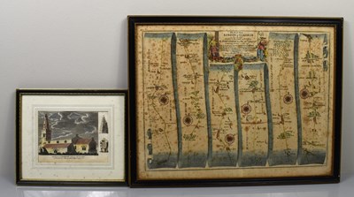 Lot 365 - An 17th century John Ogilby hand coloured map...